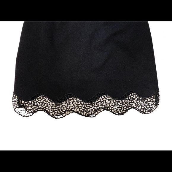 Lush black lace mesh hem mini skirt size M - Picture 6 of 6